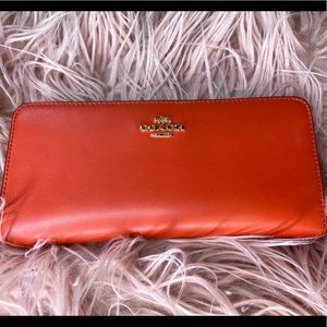 Orange Coach wallet